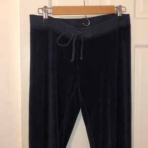 Navy blue velour juicy track pant